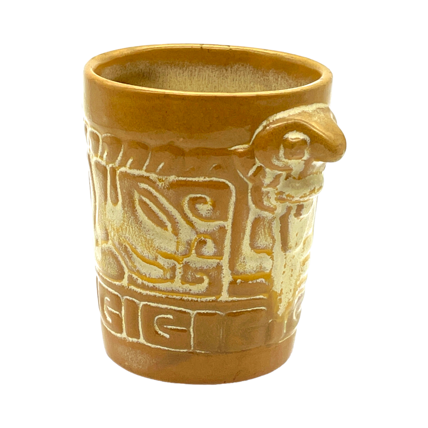 Frankoma Pottery - Aztec Sugar Cup - Vintage - 3.75"