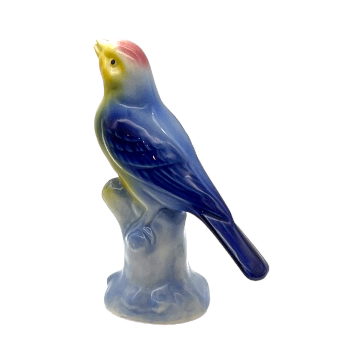 Royal Copley - Yellow/Blue Sparrow Figurine - Vintage - 5.25"