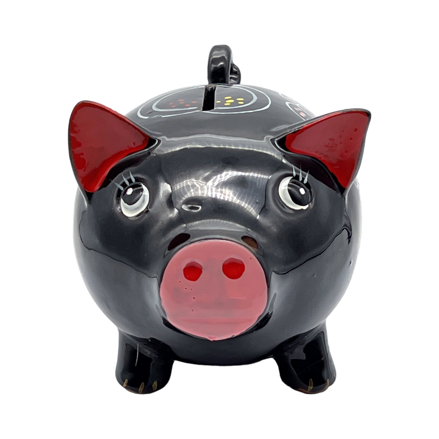 Redware Piggy Bank - Vintage