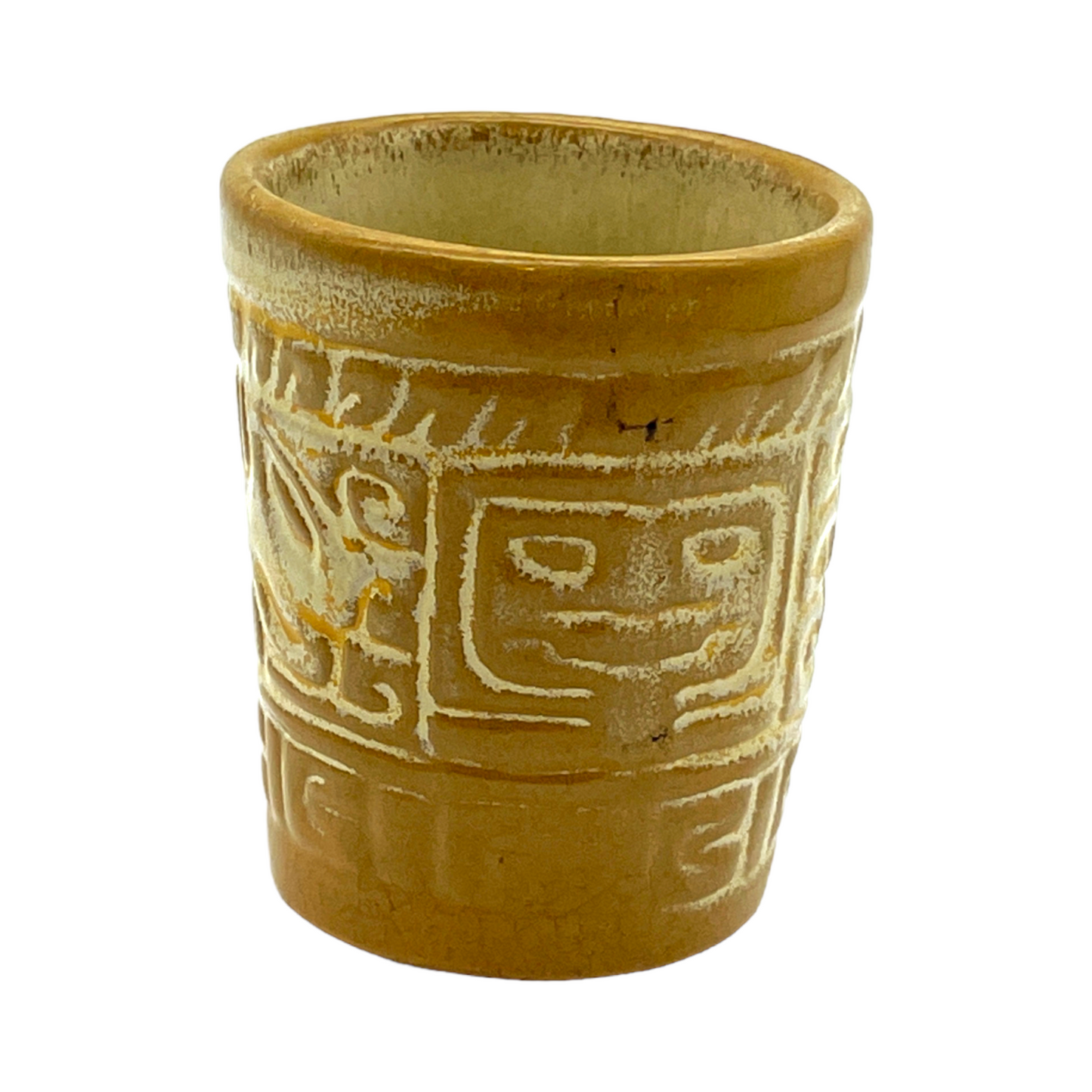 Frankoma Pottery - Aztec Coffee Cup - 7C - Vintage - 3"