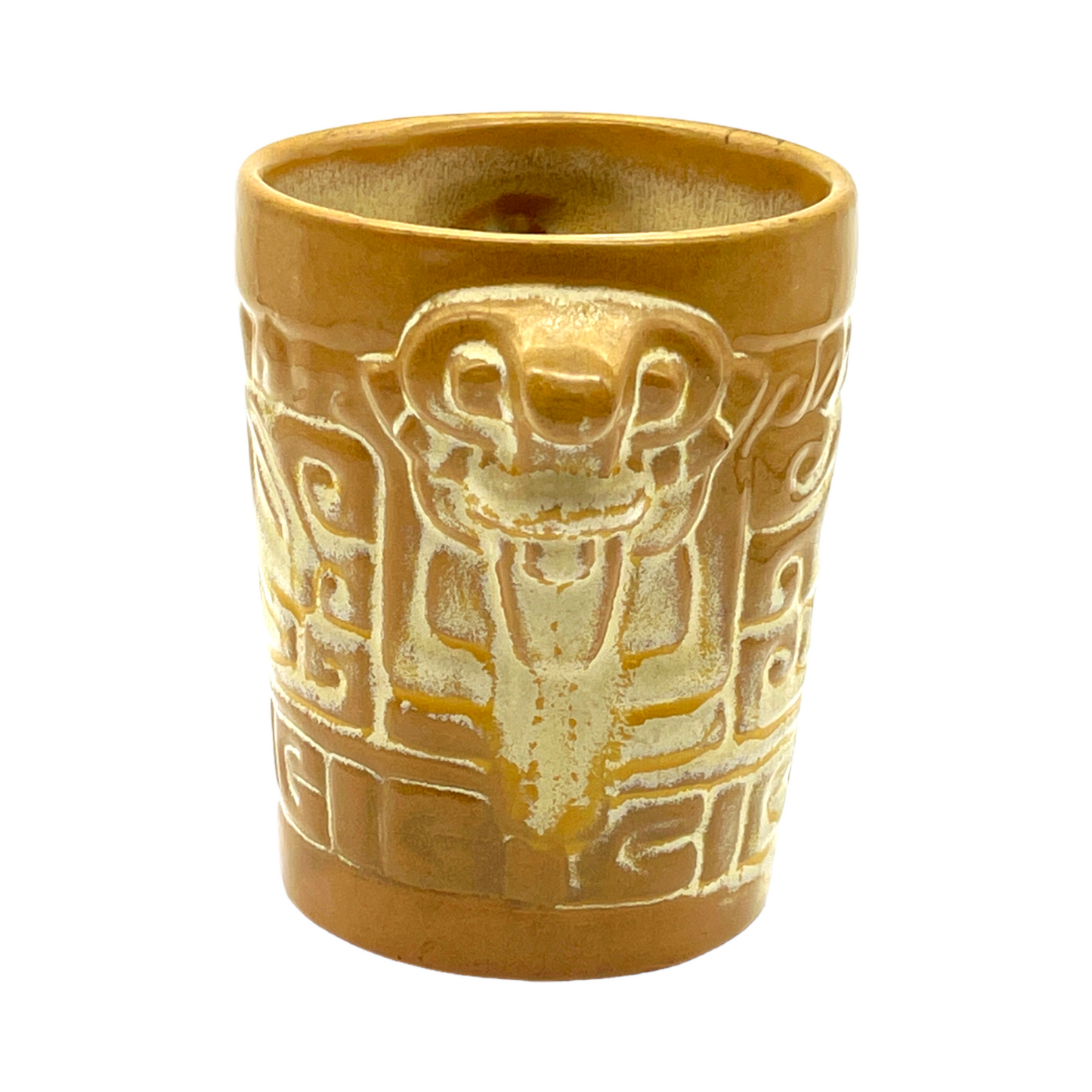 Frankoma Pottery - Aztec Sugar Cup - Vintage - 3.75"