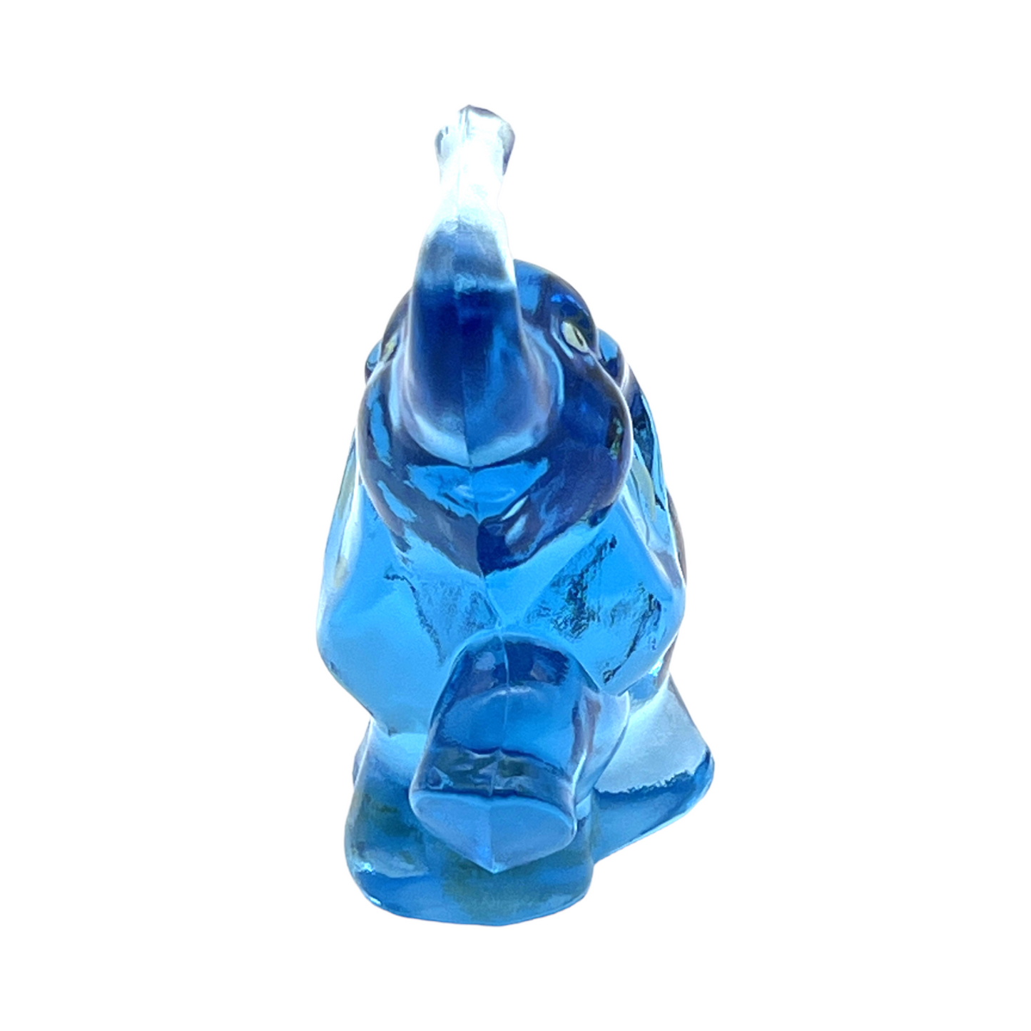 Fenton Art Glass - Elephant Indigo Blue - Hand Painted & Signed