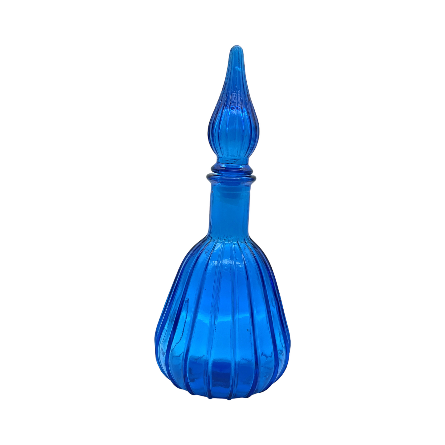 Empoli Glass - Genie Bottle with Flame Stopper - Blue