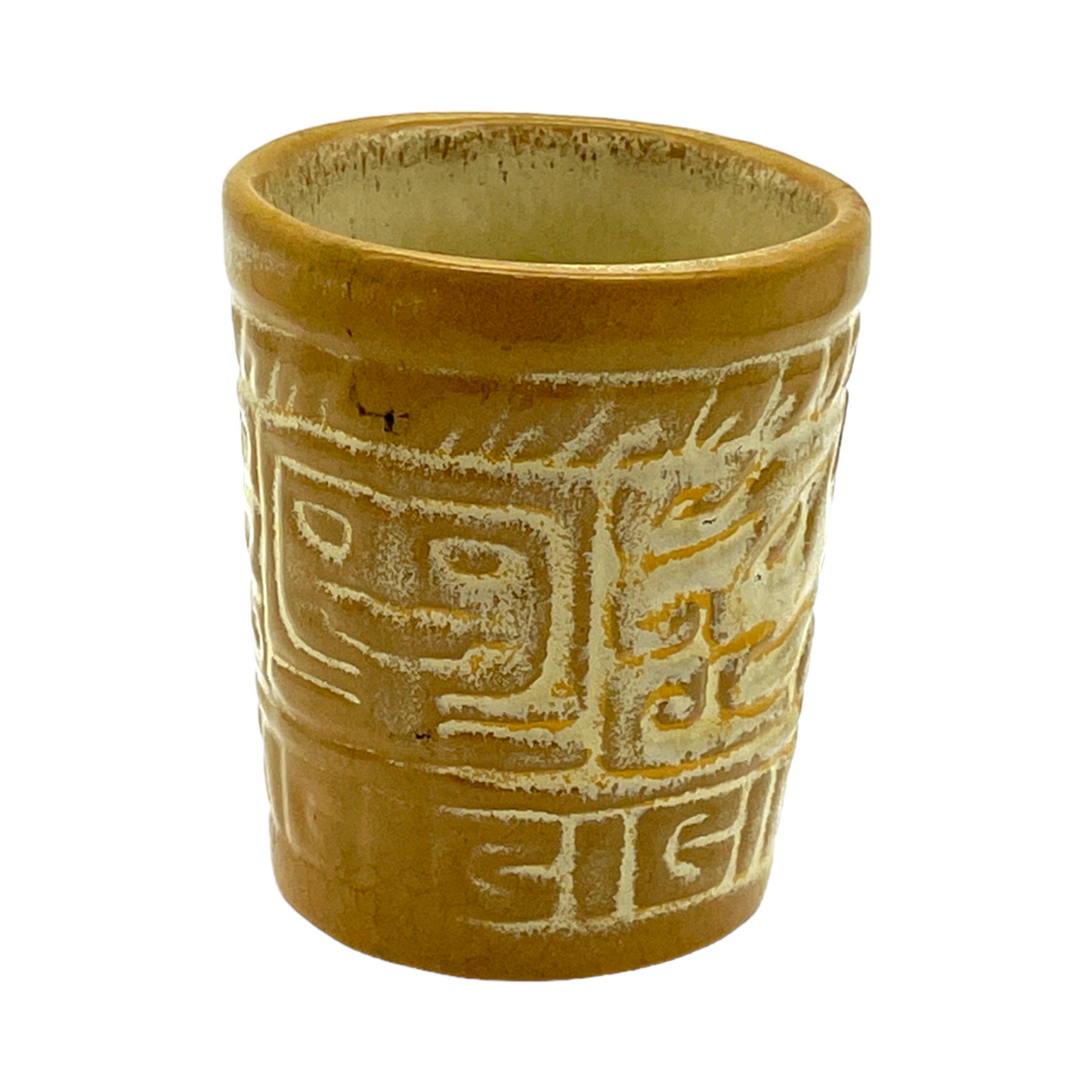 Frankoma Pottery - Aztec Coffee Cup - 7C - Vintage - 3"