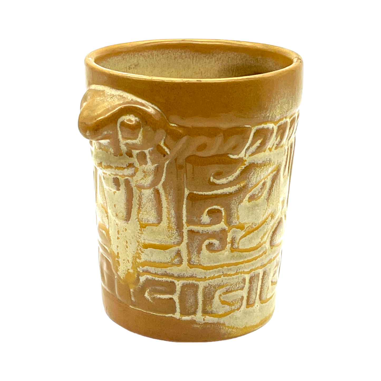 Frankoma Pottery - Aztec Sugar Cup - Vintage - 3.75"