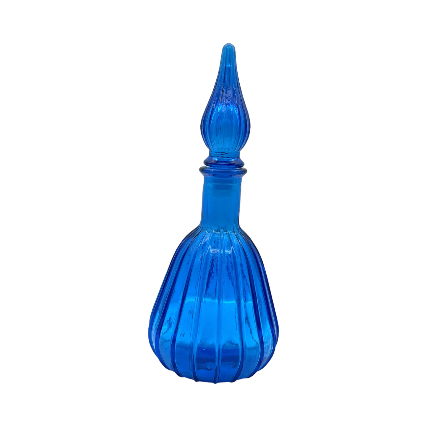 Empoli Glass - Genie Bottle with Flame Stopper - Blue