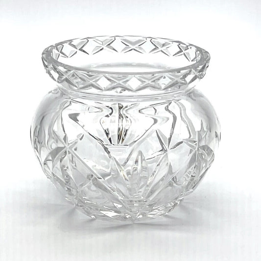 Crystal - Georgian Fan And Criss Cross Rose Bowl - 3.25"