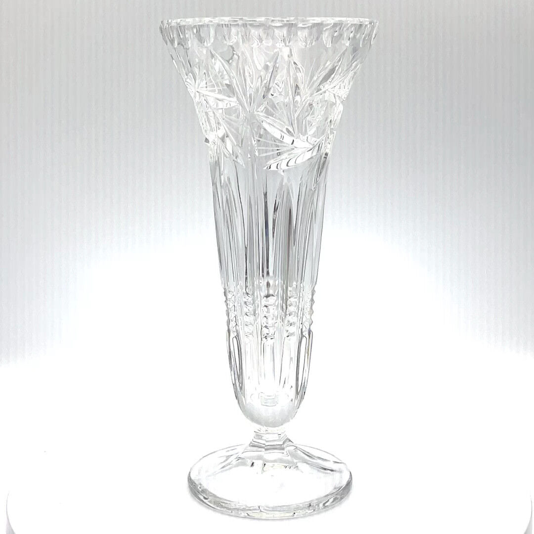 Crystal - Hand Cut - Mouth Blow - Vase - 8.5"