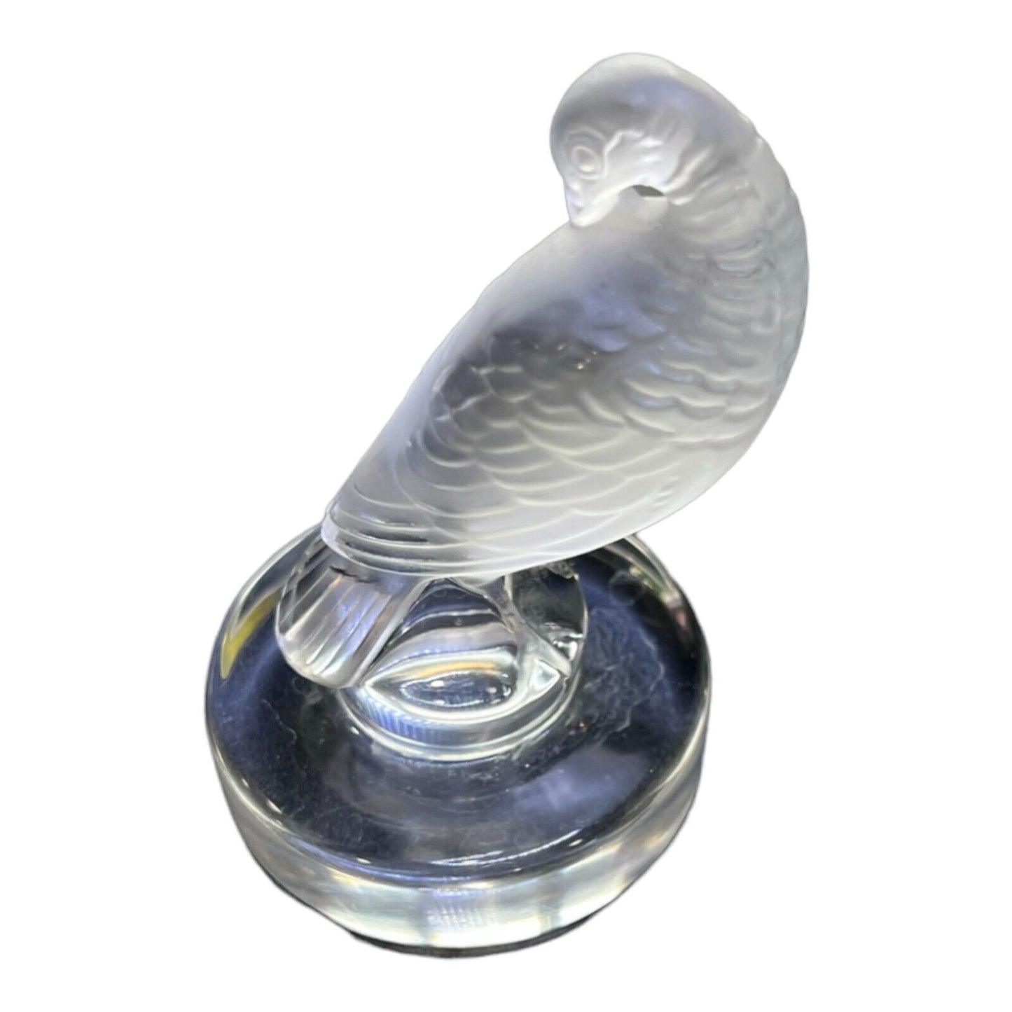 Lalique Crystal Tourterelle Preening Turtle Dove