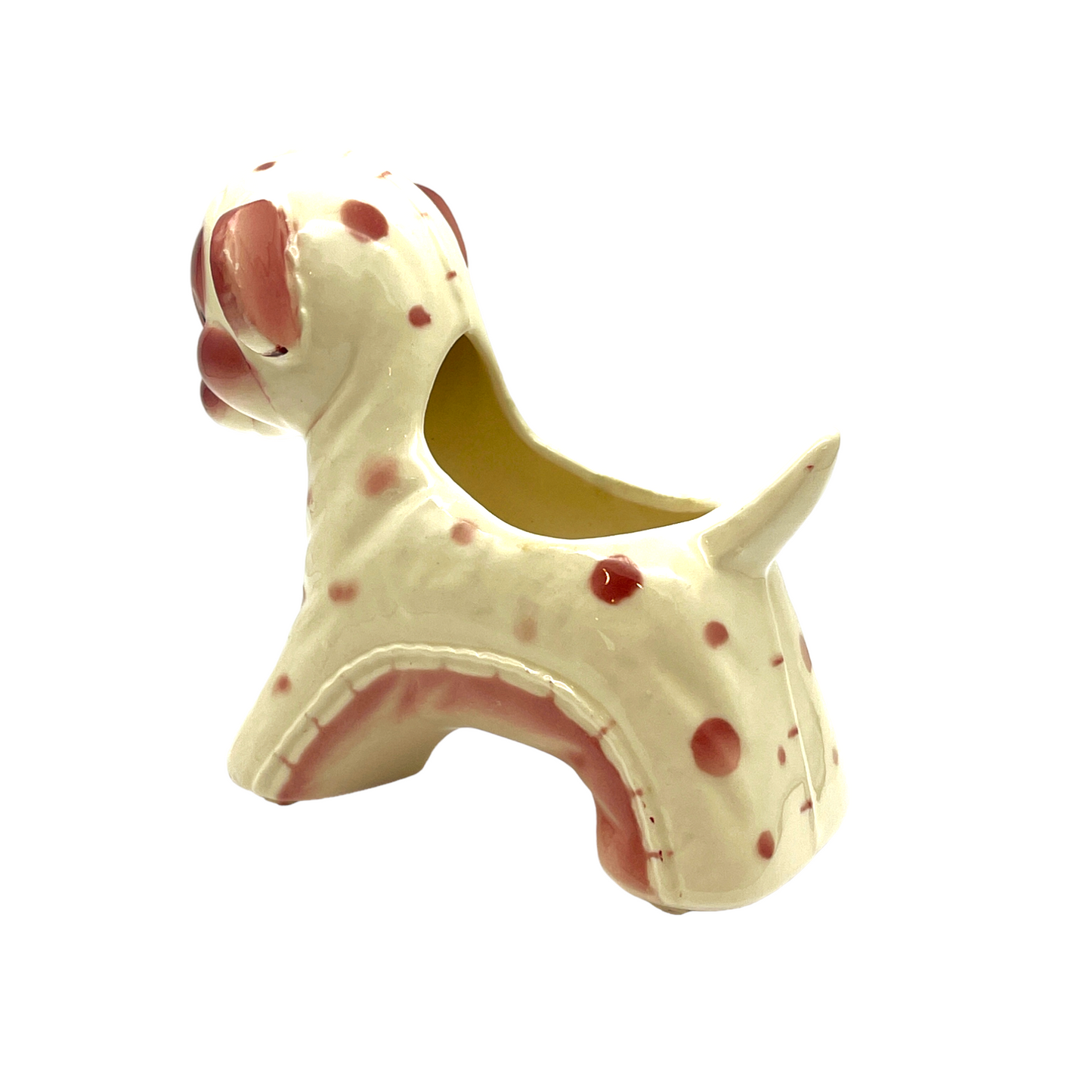 Royal Copley - Red Spot Dog Planter - Vintage - 5"