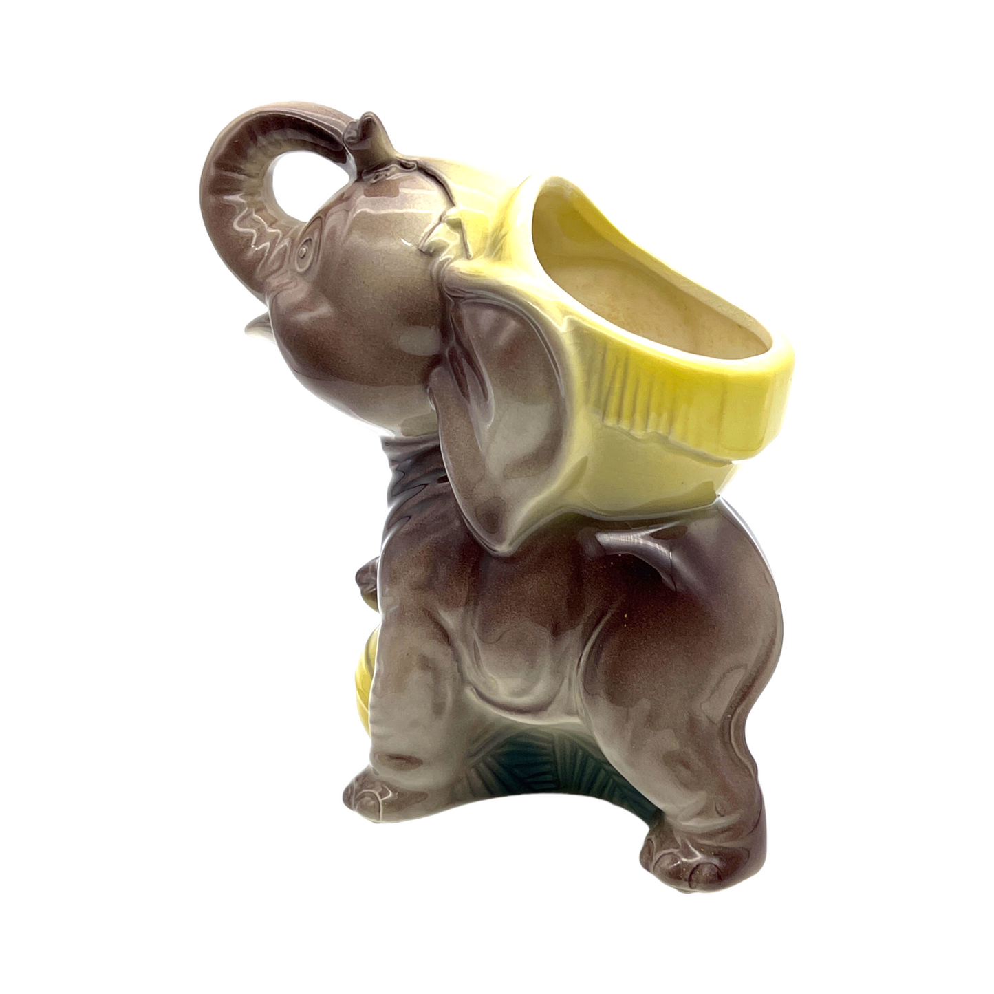 Royal Copley - Elephant On Ball Planter  - Vintage - 7.5"