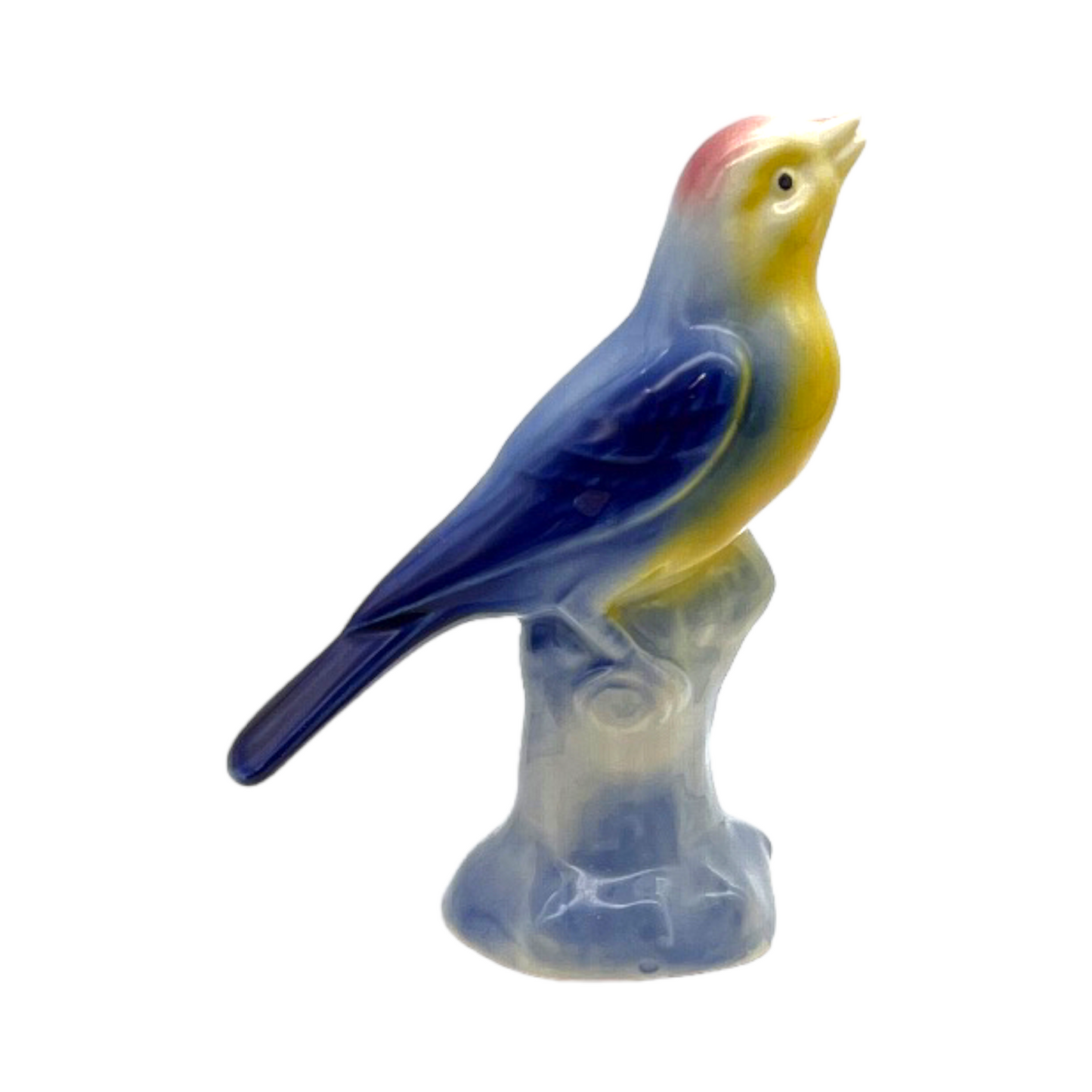 Royal Copley - Yellow/Blue Sparrow Figurine - Vintage - 5.25"