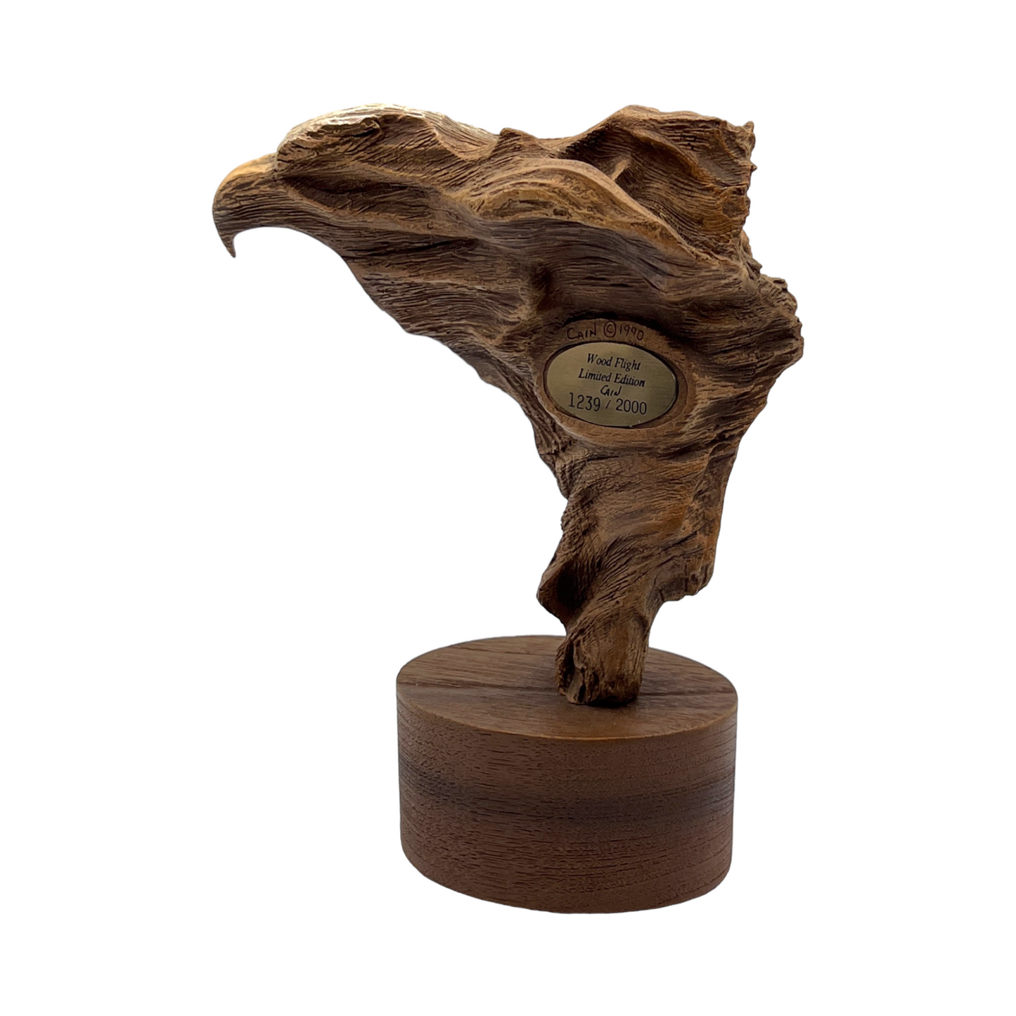 Rick Cain Wood Flight Eagle Sculpture - 1239 of 2000