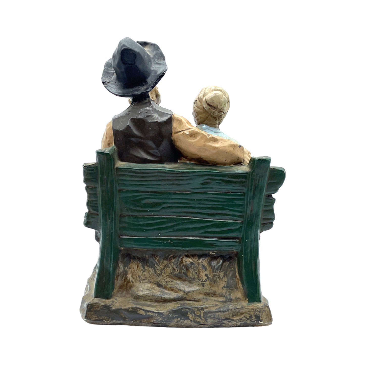 Ceramic Figurine - Elderly Couple On A Bench