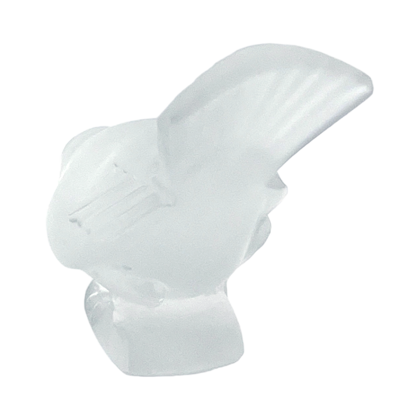 Lalique Crystal - Sparrow Head Down Figurine - Signed Lalique - 4"