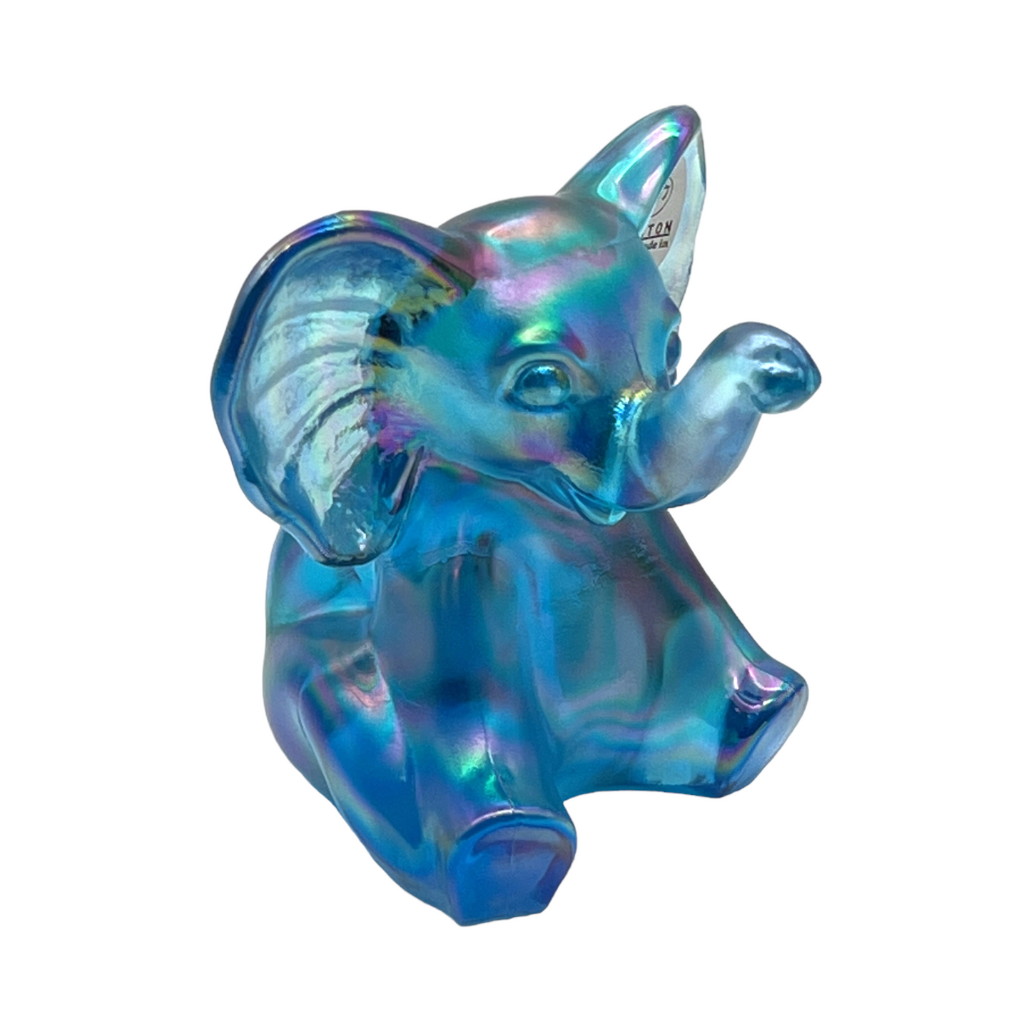 Fenton Art Glass - Elephant Stretch Carnival - Original Sticker