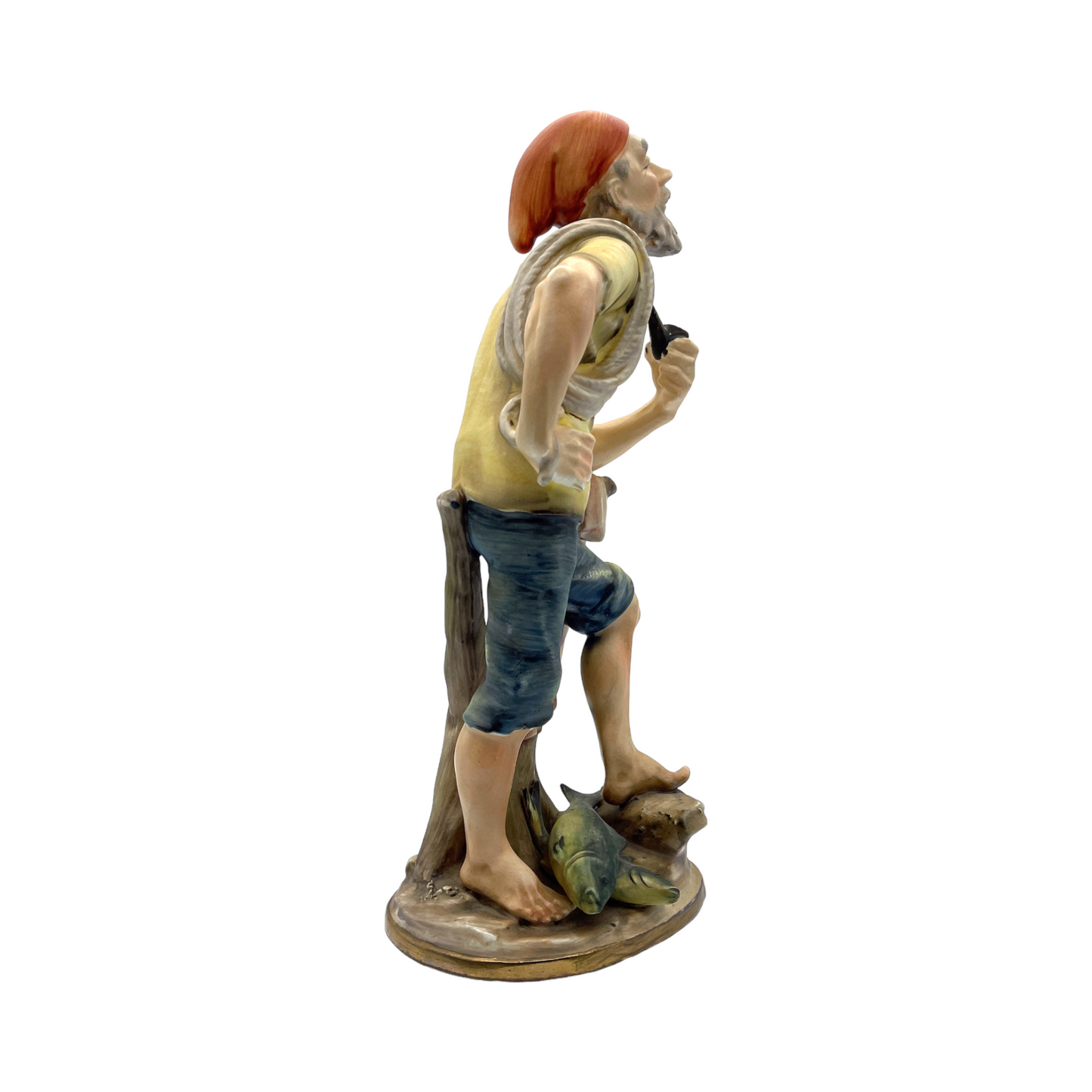 Norleans Porcelain - Fisherman Figurine - Large - Vintage