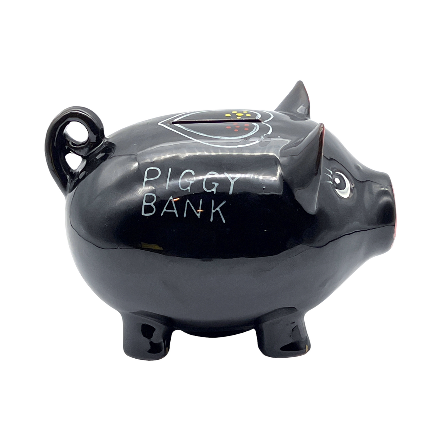 Redware Piggy Bank - Vintage