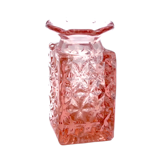Imperial Glass - Pink Azalea Ruffled Top Vase - 4.5"