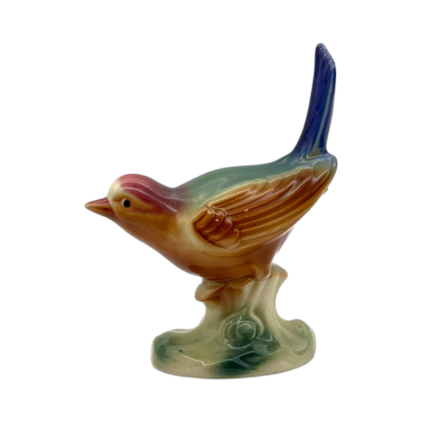 Royal Copley - Green Wren Figurine - Vintage - 6.25"