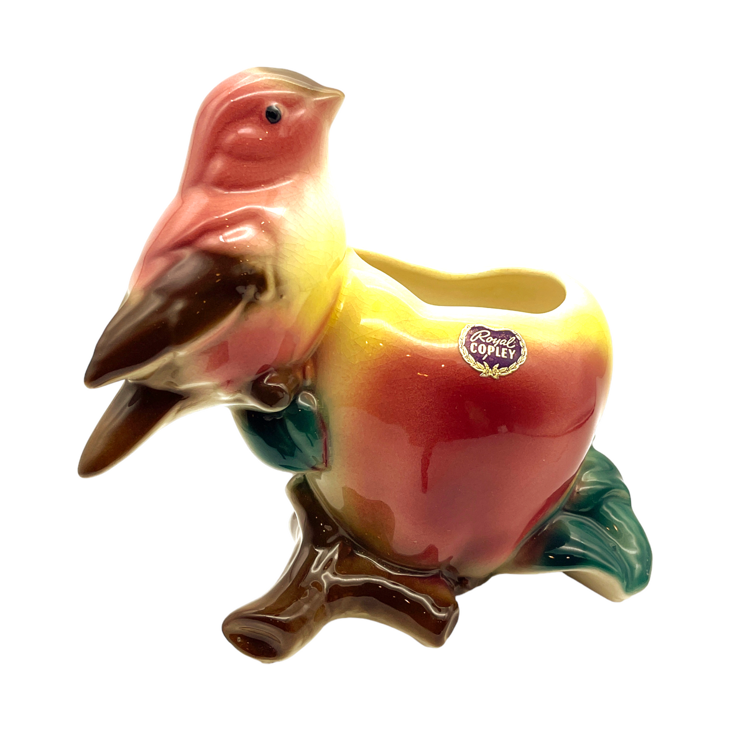 Royal Copley - Finch Big Apple Planter - Vintage - 6.5"