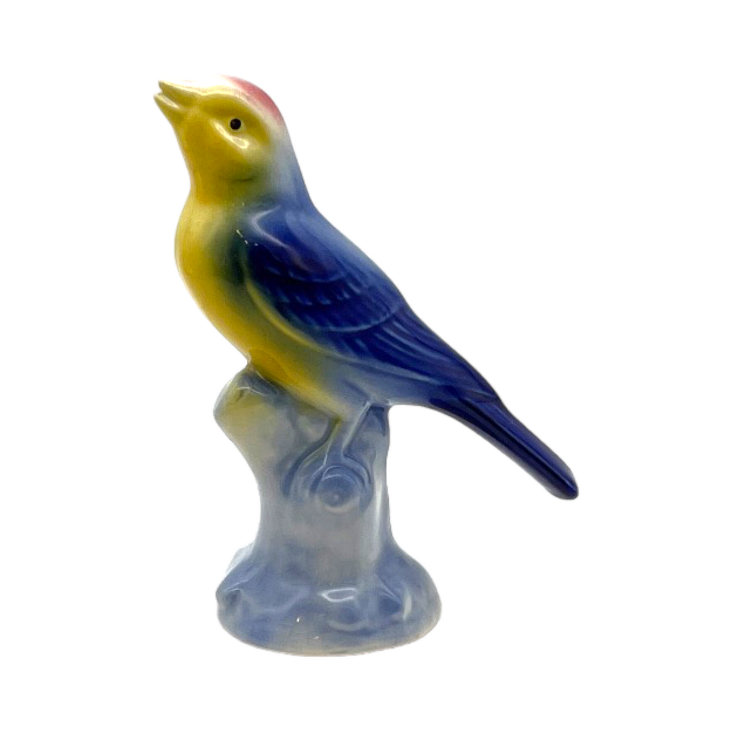 Royal Copley - Yellow/Blue Sparrow Figurine - Vintage - 5.25"