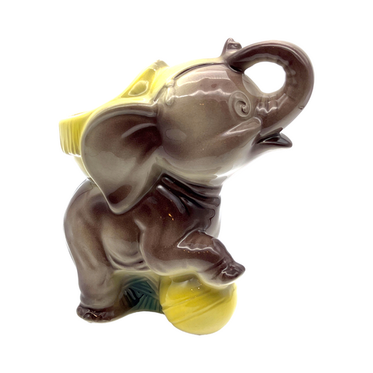 Royal Copley - Elephant On Ball Planter  - Vintage - 7.5"