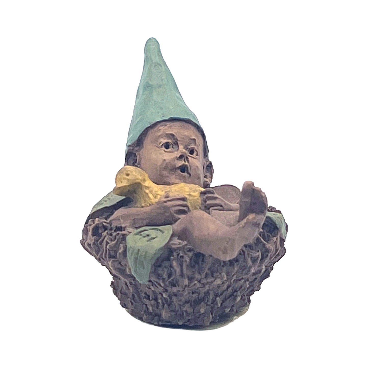 Tom Clark Gnome by Cairn Studios - Signed Boy In Nest - 2"