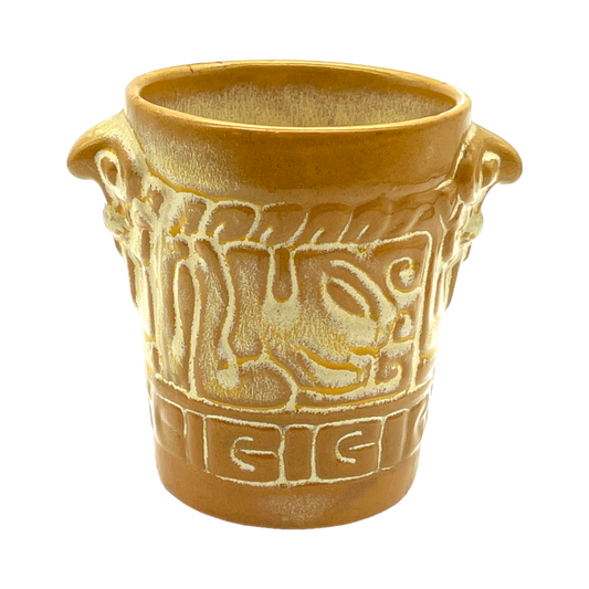 Frankoma Pottery - Aztec Sugar Cup - Vintage - 3.75"