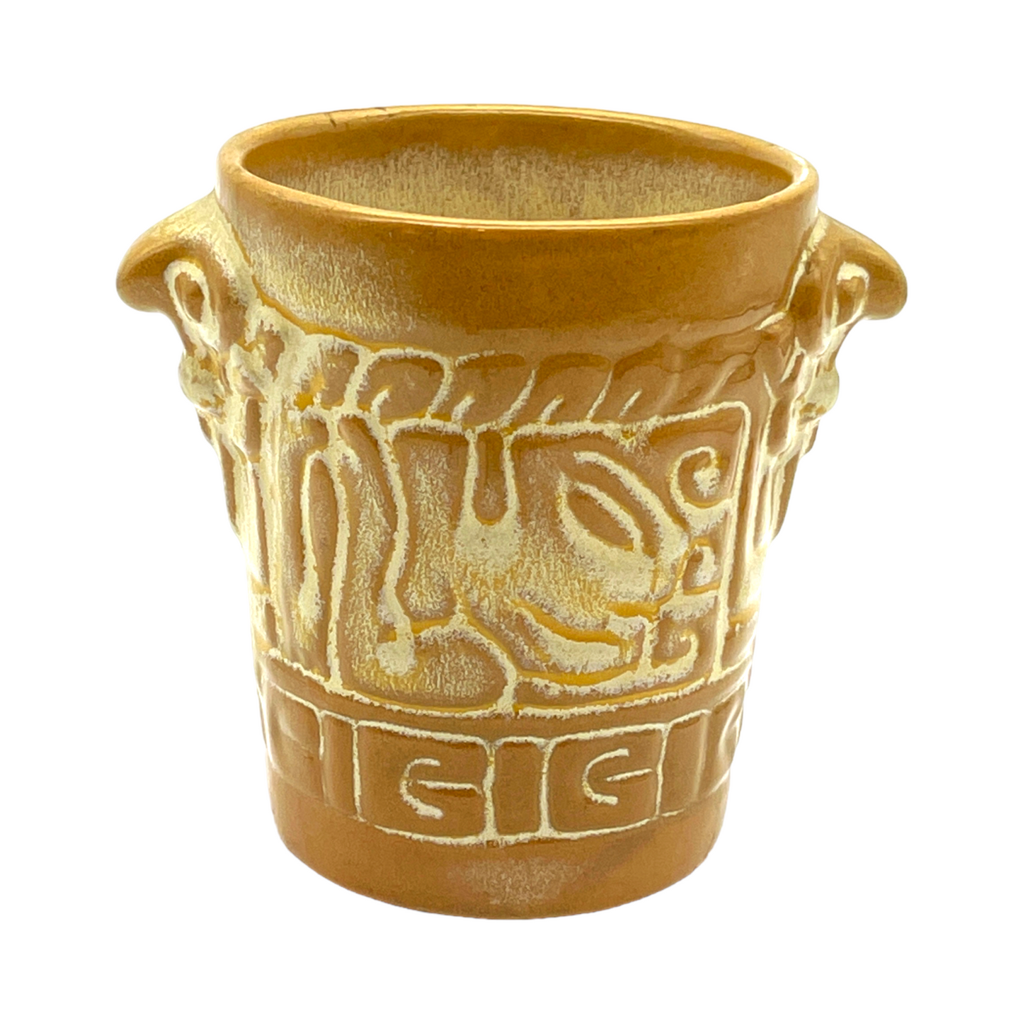 Frankoma Pottery - Aztec Sugar Cup - Vintage - 3.75"