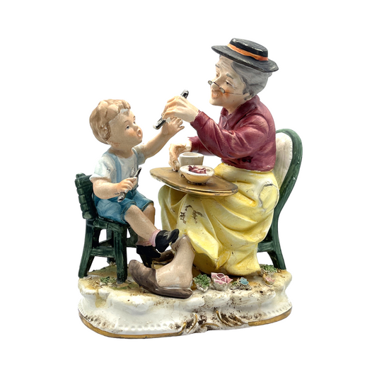 Ardco Grandma Feeding Child Figurine