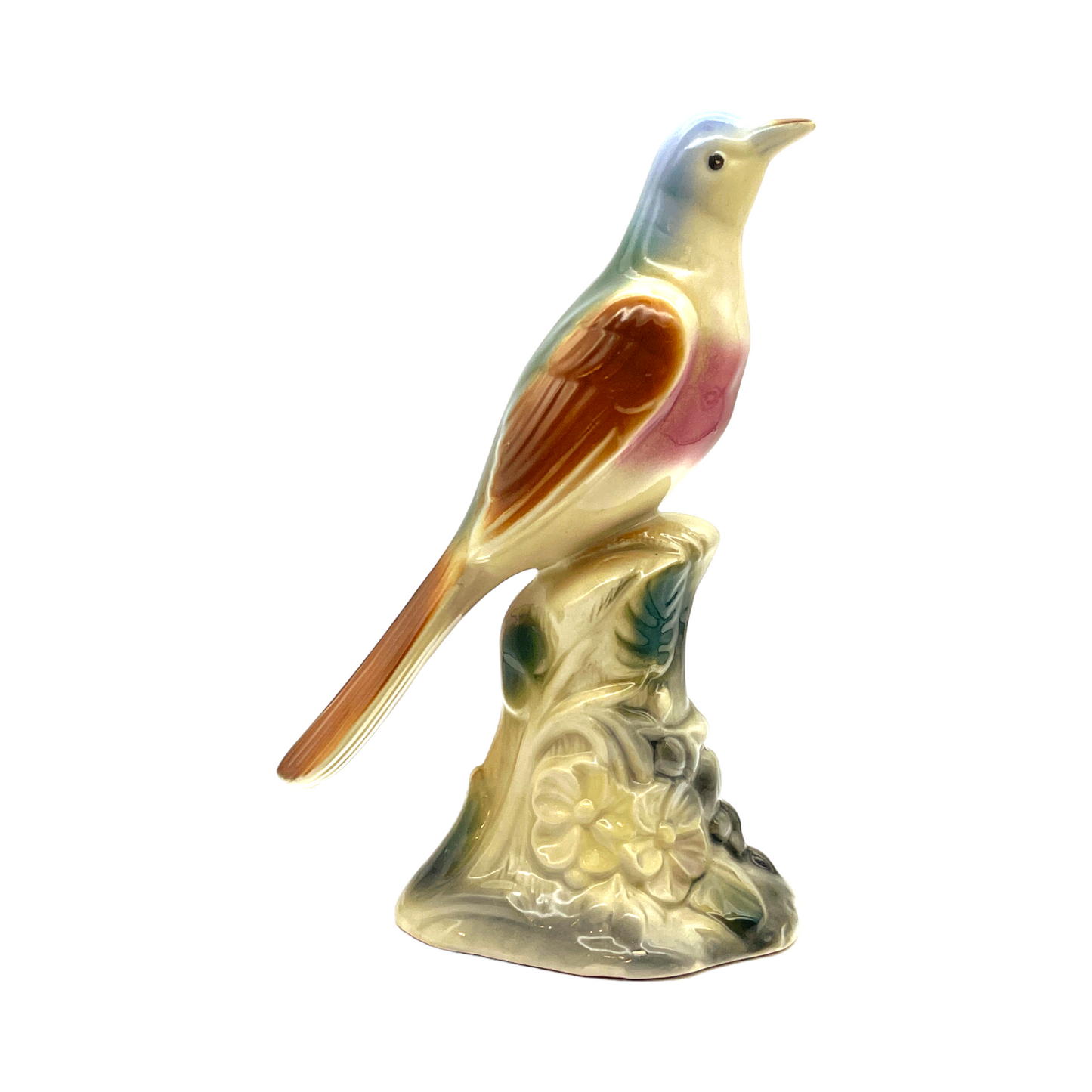 Spaulding China - Blue Thrasher Bird Figurine - Vintage - 8"