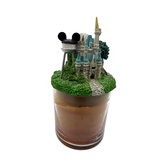 Disney - Yankee Candle - Magic Kingdom Epcot Castle Candle & Topper - Vintage - 6.5"