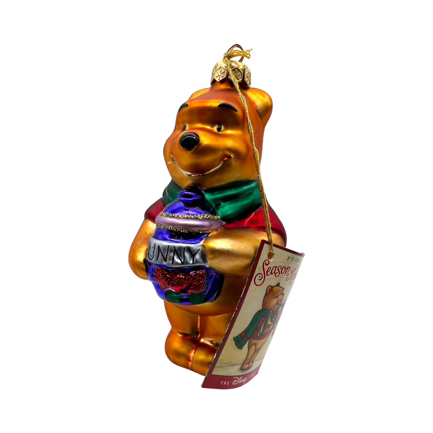 Disney - Season Of Song - Winnie The Pooh Glass Ornament -Vintage - 6"