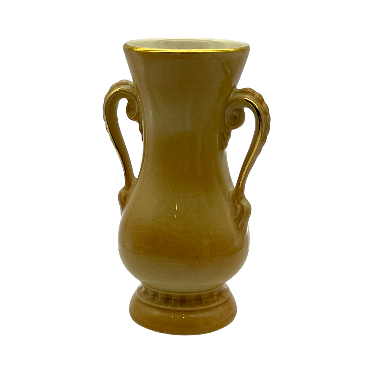 Royal Copley - Deco Two Handle Vase - Vintage - 6.25"