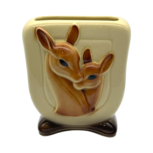 Royal Copley - Footed Deer Vase - Vintage - 6"