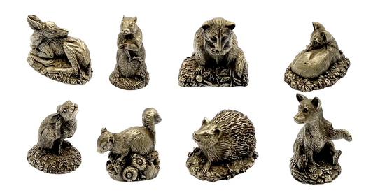 Franklin Mint - Jane Lunger Pewter Animal Collection From 1981