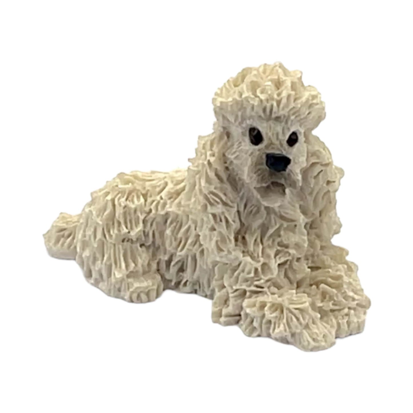 Sandicast  - Poodle - Laying Down - 1.5" x 2.5"