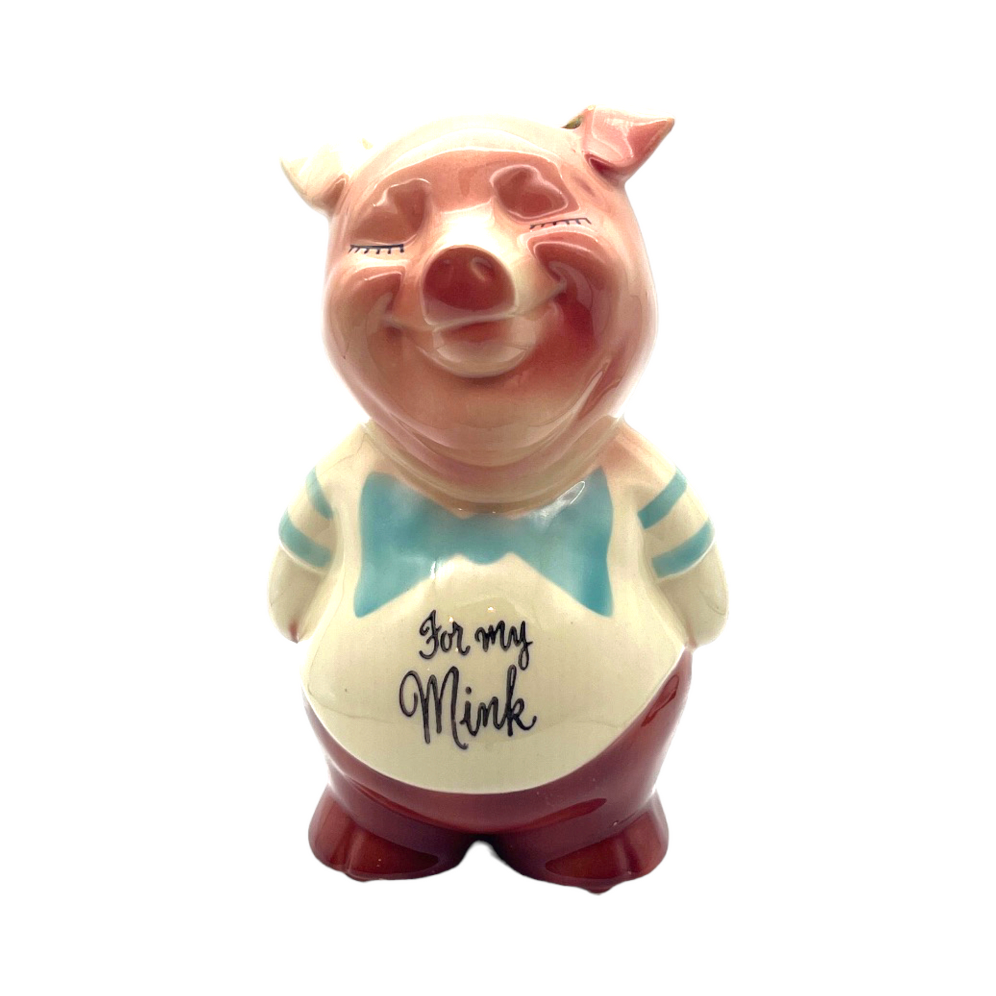 Royal Copley - Pig Piggy Bank - Vintage - 8"